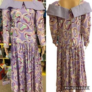Vintage Jeanne Marc S.F. Dress Portrait of a Lady VTG 9/10